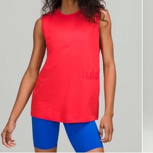 NWT Lululemon All Yours Tank *Graphic, size 8, color Love Red.